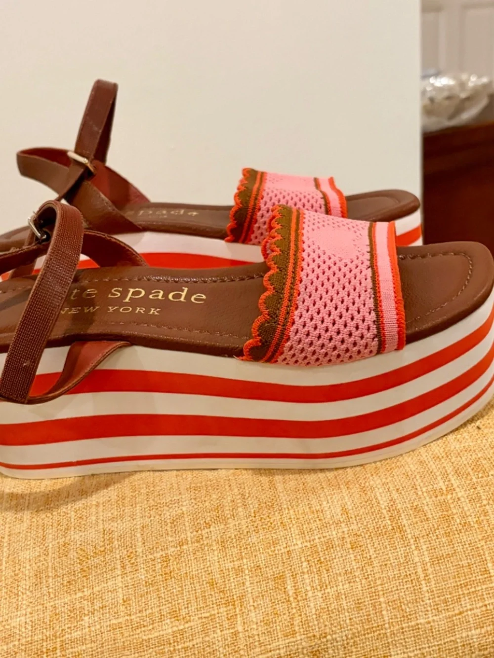 Kate Spade platform heel summer sandals size 6